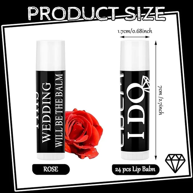 24 Pcs Bachelorette Lip Balm I (Black