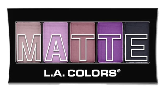 L.A. COLORS 5 Color Matte Eyeshadow Palette, Plum Pashmina CEM479 - Product Image