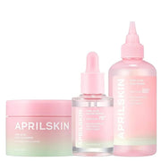 APRILSKIN Pink Aloe Facial Polish Cleanser with Vita Toner and Mucin Serum - Product Image