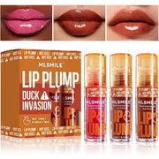3 Colors Duck Lip Plumper Gloss, Glitter Shine Primer Lip Tint Korean Clear Plumping Lip Gloss, No Sticky Sexy Lip Gloss, ...