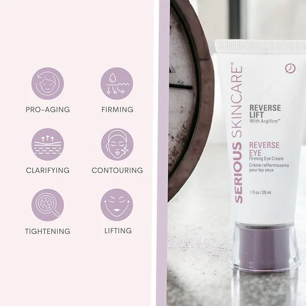 Serious Skincare - Reverse Lift Eye Cream Moisturizer with Peptides - Skin Firming Wrinkle Formula - Temporarily Lift & Fi...