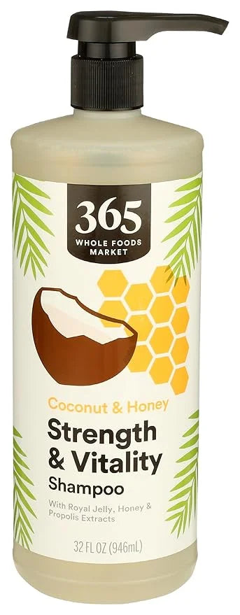 365 by Whole Foods Market, Strength & Vitality Shampoo, Coconut & Honey, 32 Fl Oz - Product Image