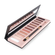 BestLand 2 Pack 12 Colors Makeup Nude Colors Eyeshadow Palette Natural Nude Matte Shimmer Glitter Pigment Eye Shadow Palle...