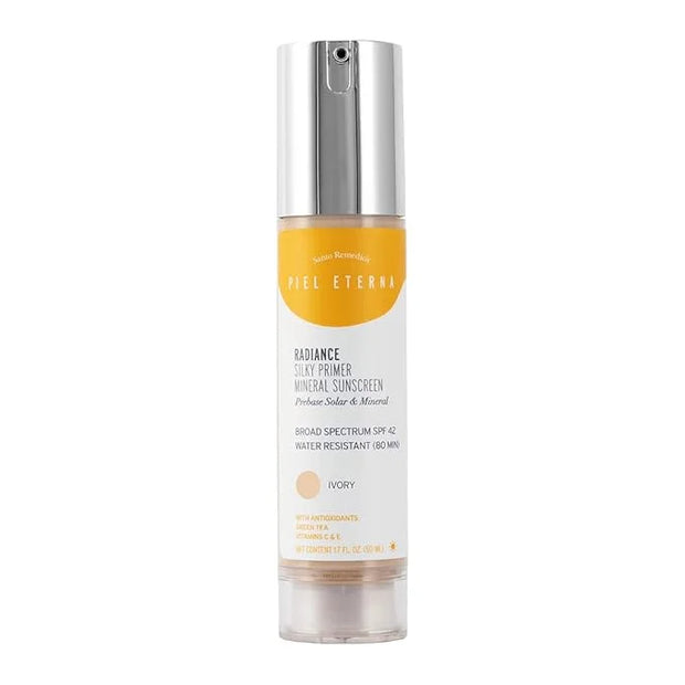Santo Remedio, Piel Eterna, RADIANCE Silky Primer Mineral Sunscreen with SPF 42 (1.7 Fl Oz), Tinted Broad Spectrum Protect...