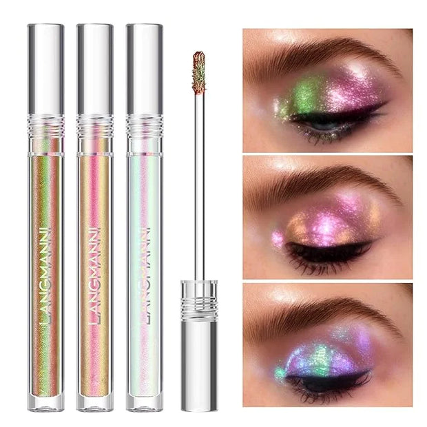 Jolilab Metallic Liquid Chameleon Eyeshadow, Multi-Dimensional Eye Looks, Long-lasting Holographic Glitter Multichrome Eye...