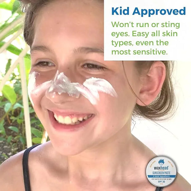 Waxhead Zinc Oxide Sunscreen - Travel Sunscreen Reef Safe Sunscreen SPF 30 Sun Block Sun screen Protector for Face Biodegr...