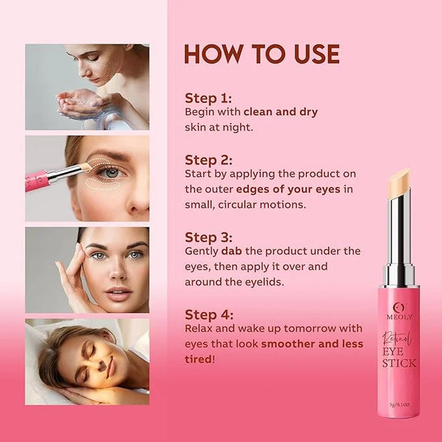 Instant Eye Bag Remover, Retinol Eye Cream for Dark Circles, Under Eye Brightener Stick, Under Eye Cream Anti Aging, Eye C...
