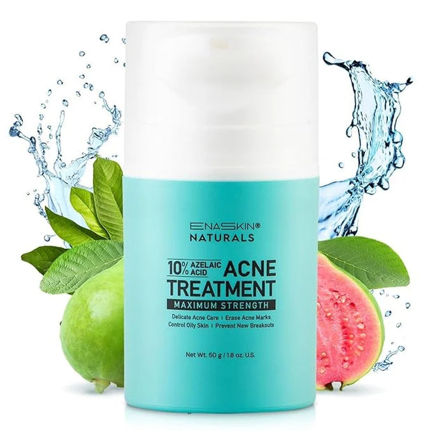Acne Pimple Spot Treatment Cream: Cystic Hormonal Blackheads Blemish Remover for Face, Back and Body - with 10% Azelaic Ac...