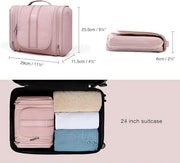 BAGSMART Toiletry Bag for Women, Travel Toiletry Organizer with hanging hook, Water-resistant Cosmetic Makeup Bag Travel O...