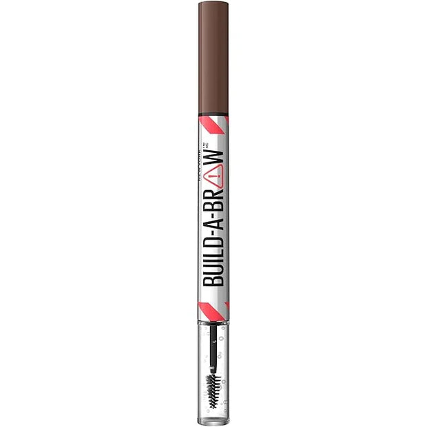 Maybelline Build-A-Brow 2-in-1 Brow Pen and Sealing Eyebrow Gel, Eyebrow Makeup for Real-Looking, Fuller Brows, Medium Bro...