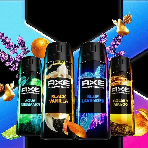 AXE Fine Fragrance Collection Premium Deodorant Body Spray for Men - Variety Pack - Blue Lavender, Aqua Bergamot, Golden M...