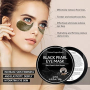 Under Eye Patches, Eye Mask Black Pearl, Puffy Eyes Dark Circles Brighten Treatments, 60PCS Collagen Under Gel Pad for Lig...