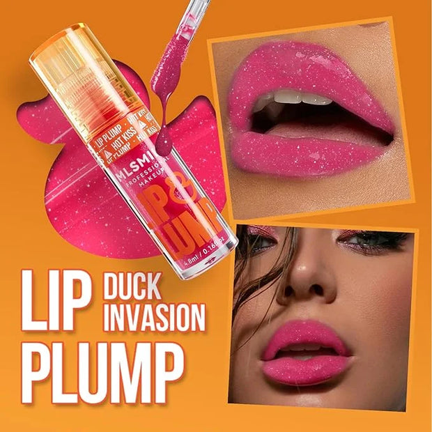 3-Color Duck Lip Plumper Gloss - High Pigment, Hydrating Lip Glow Oil, Balm Set for Women (Vegan, Set B) - Product Image