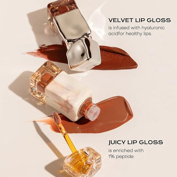 Mistine Makeup Lip Gloss Lip Plumber Non-sticky Tinted Lip Gloss Infused with 1% Peptide Moisturizing Shiny Finish Lip Tin...