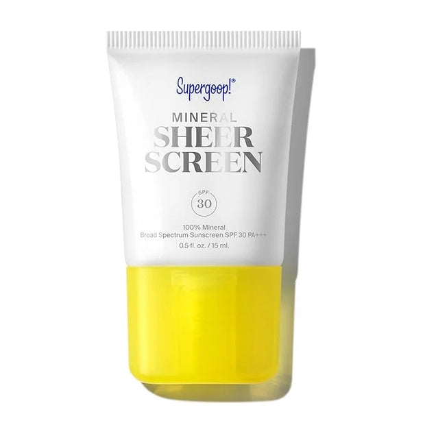 Supergoop! Mineral Sheerscreen SPF 30 PA+++, 0.5 fl oz - 100% Mineral, Broad Spectrum Face Sunscreen + Primer + Helps Filt...