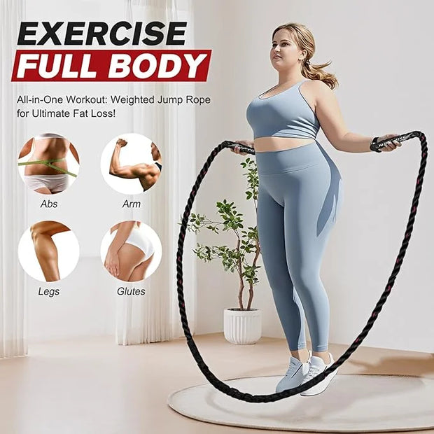 Jump Rope, Weighted Jump Ropes for Men women, 2.8lb 3.8lb 3.8lb 5lb 5lb Heavy - Product Image