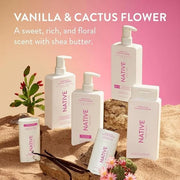 Native Vanilla & Cactus Flower Shampoo and Conditioner Contain Naturally Derived Ingredients |All Hair Type Color & Treate...