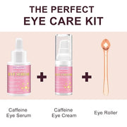Caffeine Eye Cream,Dark Circles Under Eye Treatment For Puffiness And Bags Under Eyes Wrinkles Dark Circles w/Eye Serum & ...