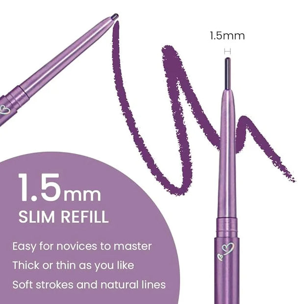 Kaely 1.5mm Skinny Gel Eyeliner Pencil,Grape Purple Cat Eye Liner Makeup Pen,Cream Smooth Eyeliner Crayon,delineador de oj...