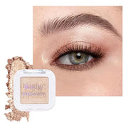 Kaely Pressed Single Eyeshadow Makeup, Light Nude Brown Shimmer Highly Pigmented Monochrome Eye Shadow Palette, Waterproof...