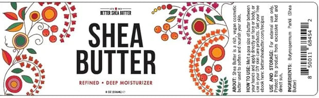 Refined Shea Butter Unscented - 100% Pure African Shea Butter for Hair & Dry Skin - Soap Base - Face & Body Moisturizer, f...