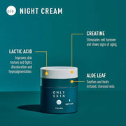 Face Moisturizer, Night Cream, Overnight Moisturizer (1.7 Ounce) - Anti Aging Nighttime Moisturizer, Creatine to Stimulate...