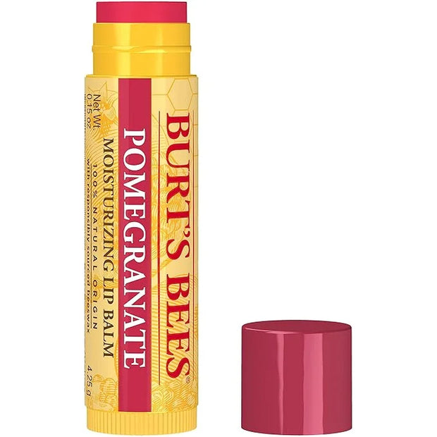 Burt's Bees Lip Balm, Pomegranate, Lip Moisturizer With Responsibly Sourced Beeswax, Tint-Free, Natural Conditioning Treat...