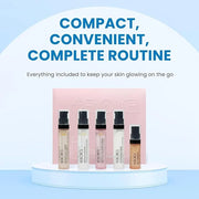 Korean Skin Care Set Travel Kit, TSA Approved Travel Size Toiletries, Ampoule, Cleanser, Toner, Essence, Cream | Travel Es...