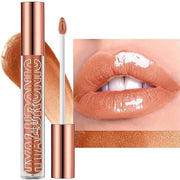 Honey Lip Gloss Lip Plumper Gloss Glitter Tinted Lip Plumping Lip Gloss for Girls Teens Plumper Long Lasting Moisturizing ...