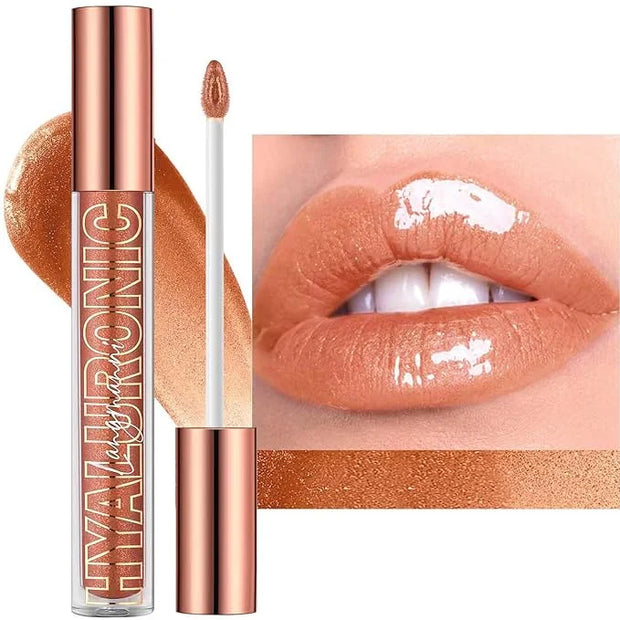 Honey Lip Gloss Lip Plumper Gloss Glitter Tinted Lip Plumping Lip Gloss for Girls Teens Plumper Long Lasting Moisturizing ...