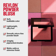 Revlon Powder Blush Face Makeup, High Impact Buildable Color, Lightweight & Smooth Finish, 014 Tickled Pink, 0.17 oz - Pro...