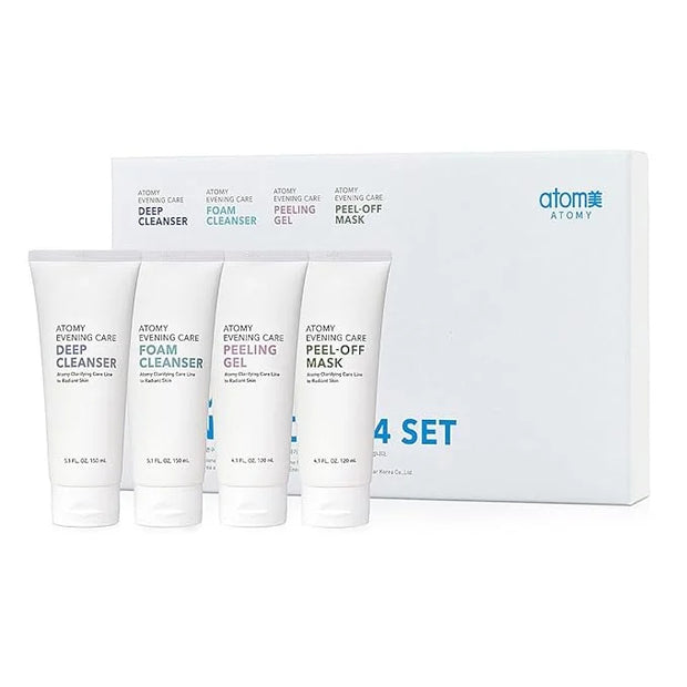 Ato-my Evening Care 4 set - Evening Care Foam Cleanser + Deep Cleanser + Peeling Gel + Peel-Off Mask - Product Image