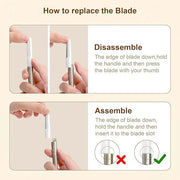 Dermaplaning Razor for Face - 10 Blade Refills, Dermaplaning Tool for Face Help Exfoliate and Smooth Skin, Easy-to-Use Fac...