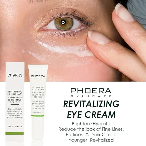 Phoera Revitalizing Eye Cream Brighten Hydrate Reduce The Fine Lines, Dark Circle Wrinkles And Puffiness For Men And Women...