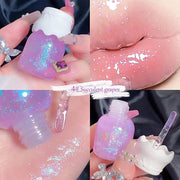 5 Colors Shimmer Lip Gloss Set Hydrating Lip Glow Oil Cute Hydrating Tinted Lip Transparent Balm Set - Product Image