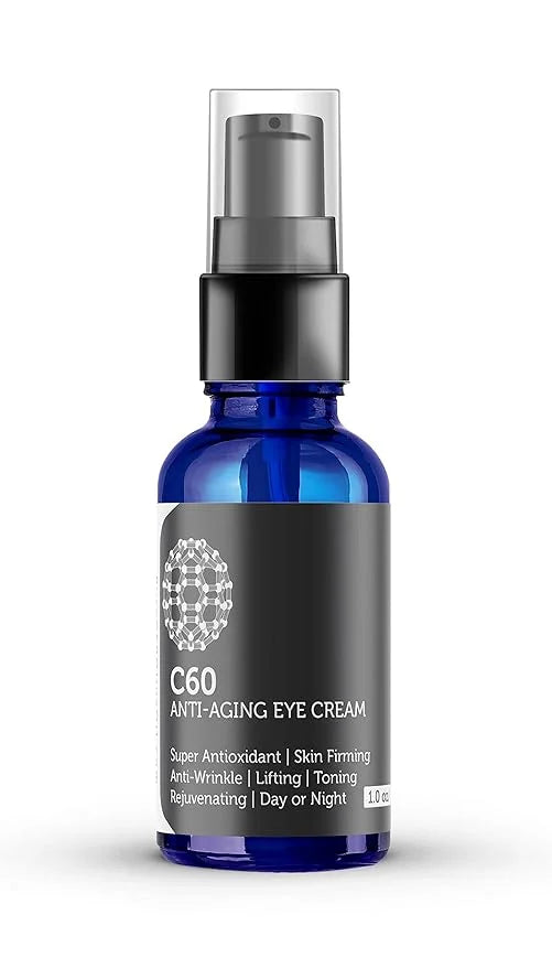 C60 Anti-Aging Eye Cream 30ml with Matrixyl 3000, Tripeptide-5, Hydrating Botanical Hyaluronic Acid and Vitamin C for Men ...