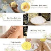 Spa Gift Baskets for Women, Gift Set for Mom Enchanted Orchid Scent, Home Spa Kit with Bubble Bath, Body Lotion, Bath Bomb...