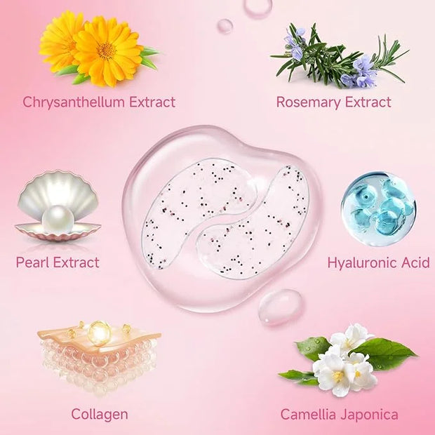 POSTA 20Pairs/40Pcs Collagen Under Eye Patches, Glitter Under Eye Mask for Dark Circles and Puffiness, Hydrating Eye Skinc...