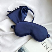 Silk Satin Sleeping Eye Mask, Navy Sleep Eye Night Blindfold for Women and Men, Soft Breathable Blackout Eyeshade Eye Cove...