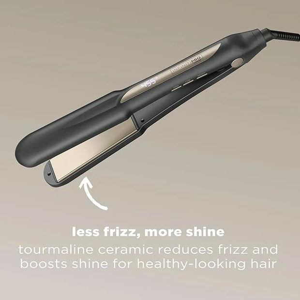 INFINITIPRO BY CONAIR Tourmaline Ceramic Flat Iron, 1 1/4-inch Digital Hair Straightener - Product Image