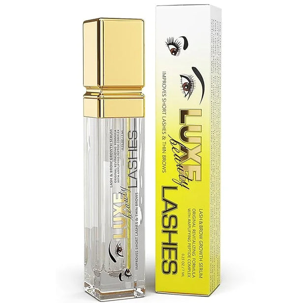 Luxe Beauty Lashes Eyelash Growth Serum - Longer, Fuller, Lush Lashes and Eyebrows - all Natural Lash and Thicker Eyelashe...
