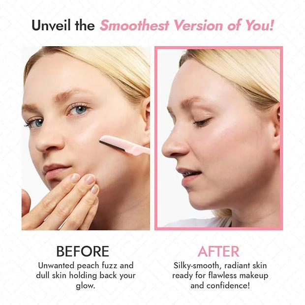 Dermaplaning Tool - Foldable Facial Razor for Women and Men, (3ct) | Womens Facial Peach Fuzz Remover & Eyebrow Trimmer, D...