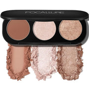 FOCALLURE Blush and Highlighter Palette,3 in 1 Makeup Powder Cruelty-Free Matte Blush,Shimmer Illuminator Highlighters for...