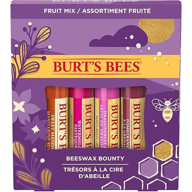 Burt's Bees, 4 Lip Balms, Beeswax Bounty Set, Pomegranate, Sweet Mandarin, Coconut And Pear & Watermelon - Product Image