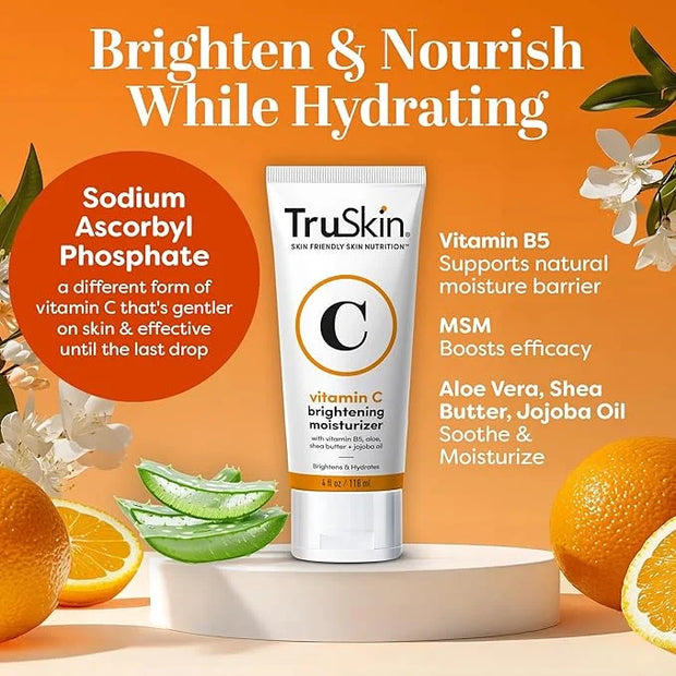 TruSkin Vitamin C Cream for Face – Brightening Moisturizer, Anti Aging, Hydrating, Skin Wrinkle Cream – Vitamin B5, Vitami...