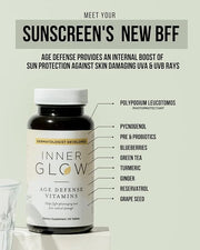 Inner Glow Age Defense Vitamins - Dermatologist and Plastic Surgeon Developed to Fight photoaging and Melasma, Polypodium ...