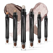 6PCS Cream Eyeshadow Stick Makeup Sets, Metallic And Matte Shimmer Eye Shadow Eye Brightener Stick Pencil Crayon, B02-Fall...