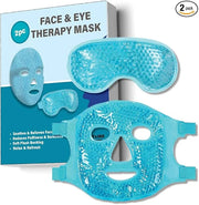 USA Merchant - 2PCs Cold & Hot Face and Eye Gel Mask, Reduce Puffiness, Dark Circles, Swelling, Headache, Skin Care Reusab...
