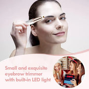 gurelax Eyebrow Hair Remover, Electric Eyebrow Trimmer for Women,Face and Eye Epilator with LED Light for Women Rechargeab...