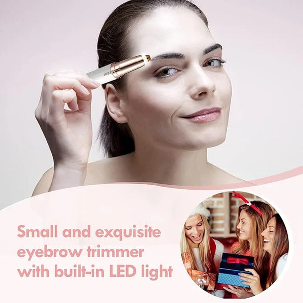 gurelax Eyebrow Hair Remover, Electric Eyebrow Trimmer for Women,Face and Eye Epilator with LED Light for Women Rechargeab...